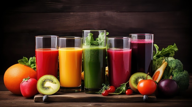 Premium AI Image | mix of fruit juices