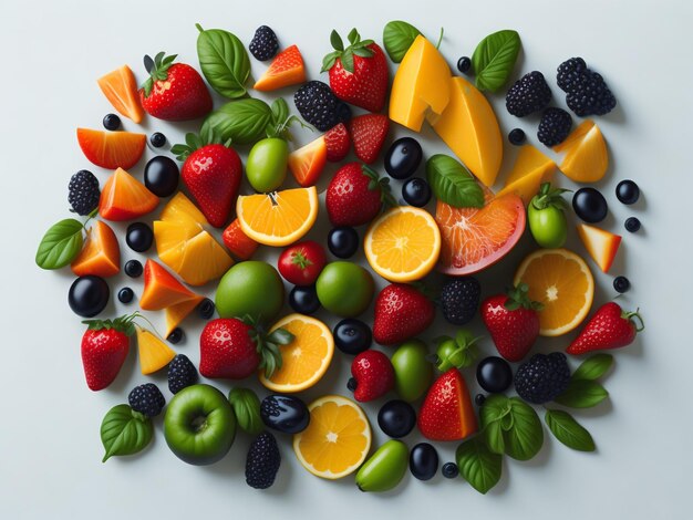 mix fruits background