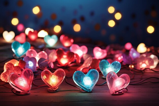 Mix of heartshaped lights