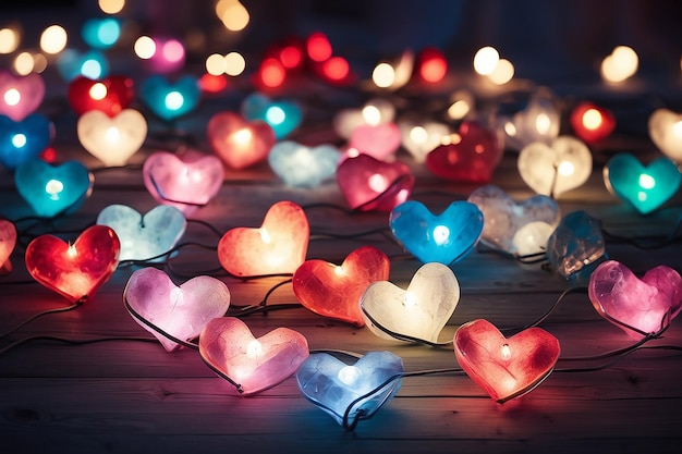 Mix of heartshaped lights