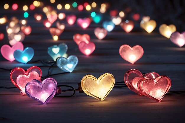 Mix of heartshaped lights