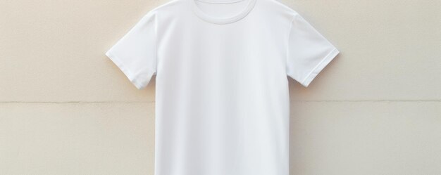 Mix kleur t shirt mock-up op pastel muur Generatieve ai