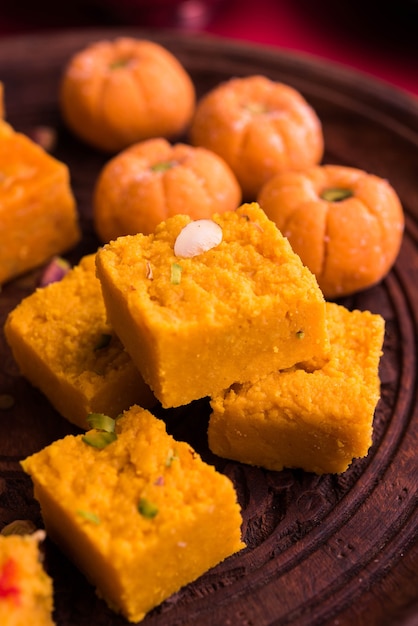 Mix Mithai or milk made sweets of indian and pakistani festivals