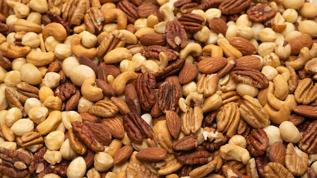Mix of nuts as a background