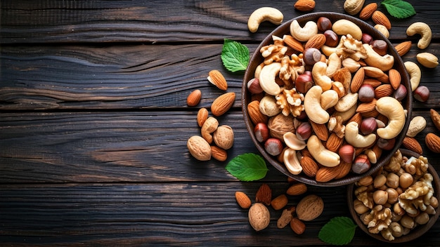 Mix of nuts cashew pistachio walnut peanut