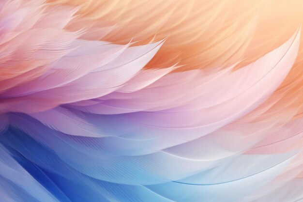 Foto mescolare lo sfondo con texture piuma astratta sfumata di colore pastello