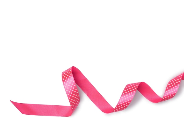 Mix pink ribbon on a white background