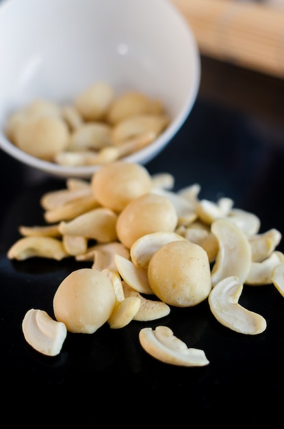 Mix van macadamia en cashewnoten