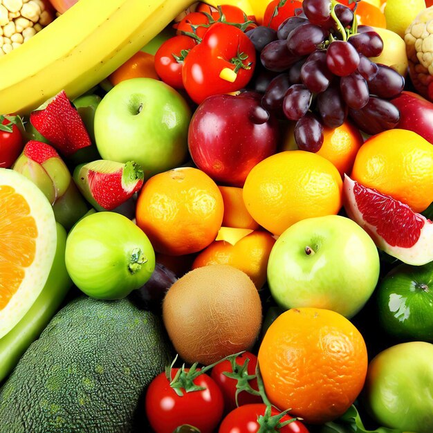 Mix of Vegetarian Organic Food Fruits