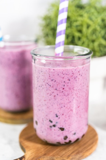 Mixed Berry Boba Smoothie