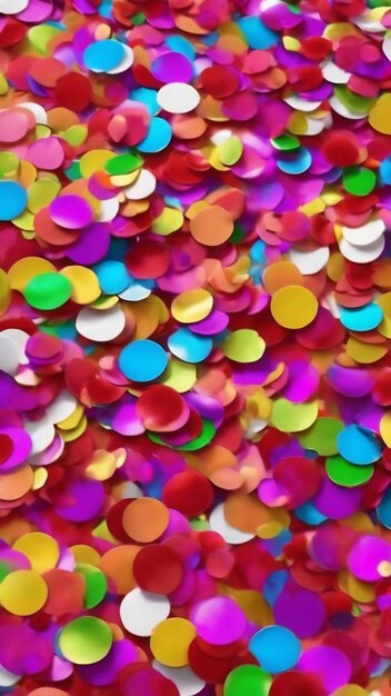 Mixed colorful confetti