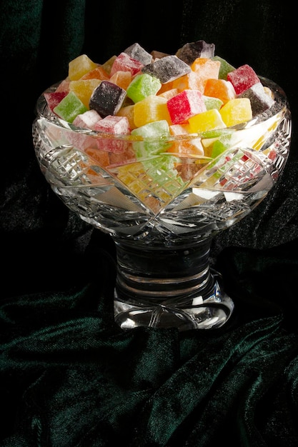 Mixed colorful delicious Turkish delights