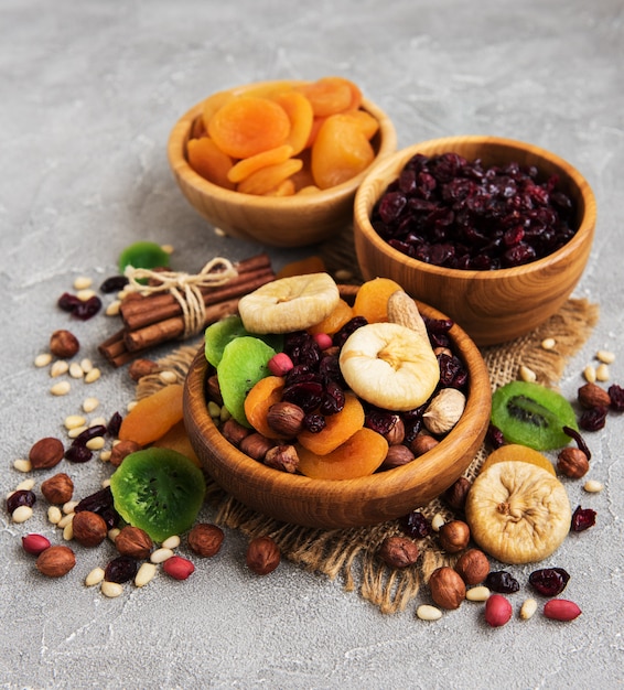 Photo mixed dried fruits