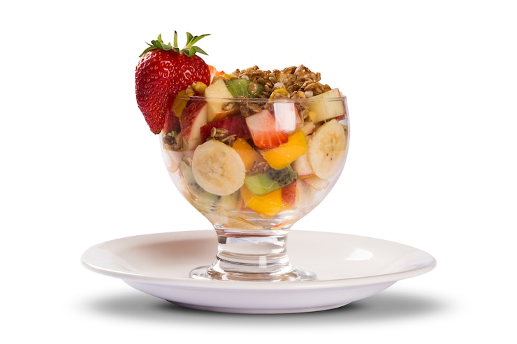Photo mixed fruits salad.