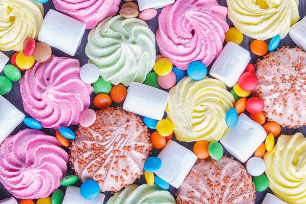 Mixed multicolored candies 