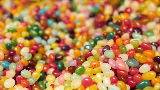 Foto fagioli di gelatina multicolori misti