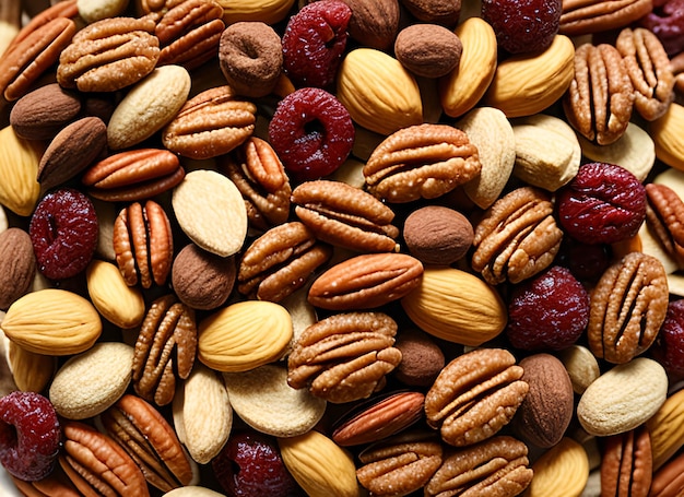 Mixed nuts and dried fruits