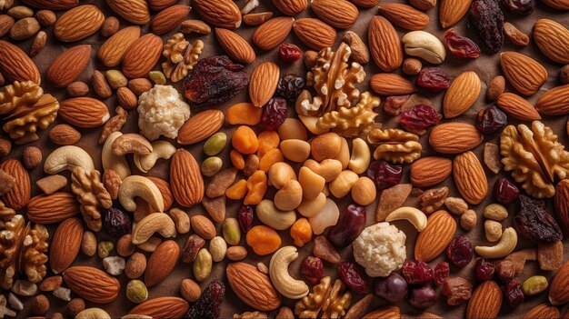 Mixed nuts and dried fruits