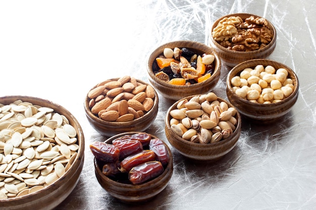 Mixed nuts and dried fruits