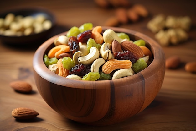 Photo mixed nuts healthy snack