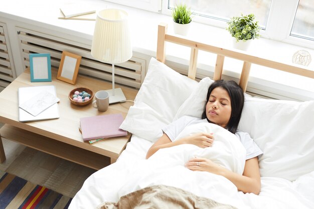 Mixed Race Woman Sleeping