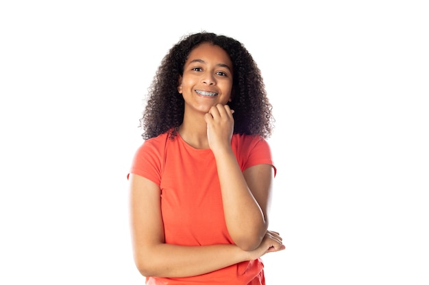 Mixed Race Woman With cute Afro Hair