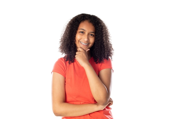 Mixed Race Woman With cute Afro Hair