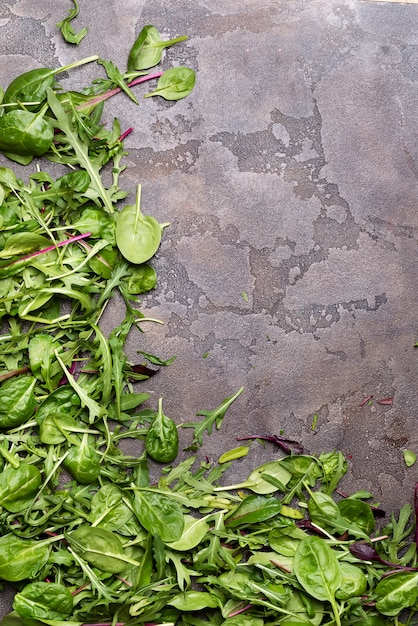 Mixed salad leaves