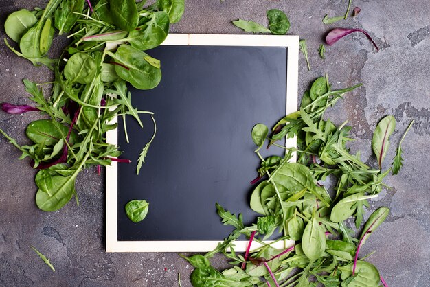 Mixed salad leaves