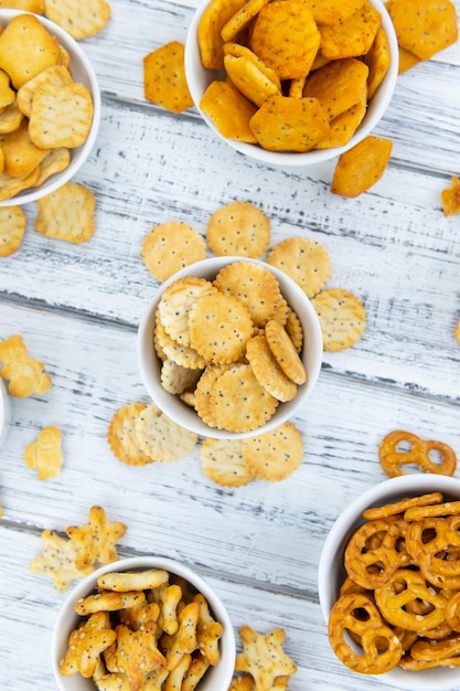 Mixed Snacks close up shot selective focus