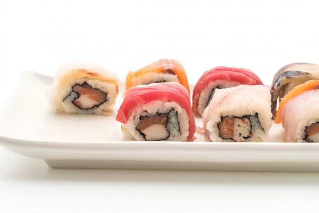 mixed sushi roll - japanese food style