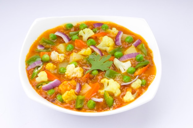 Mixed veg curry or kurma tasty indian dish made with different vegetables