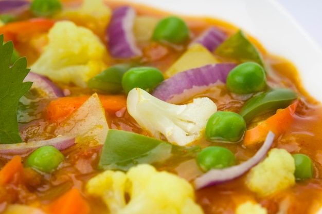 Mixed veg curry or kurma tasty indian dish made with different vegetables