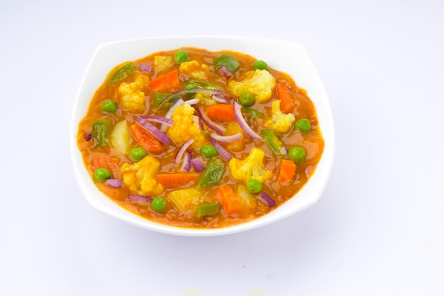 Mixed veg curry or kurma tasty indian dish made with different vegetables