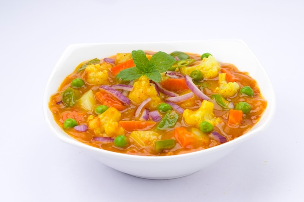 Mixed veg curry or kurma tasty indian dish made with different vegetables