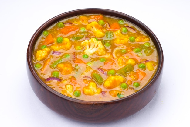 Mixed veg curry or kurma tasty indian dish made with different vegetables