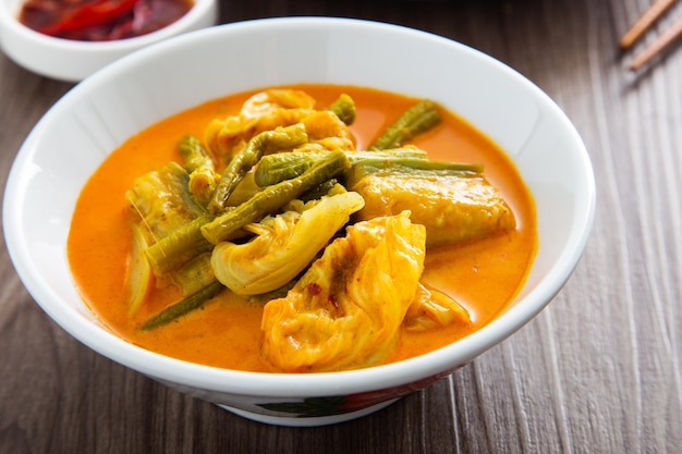 Mixed vegetable curry Malaysian Chinese famous food