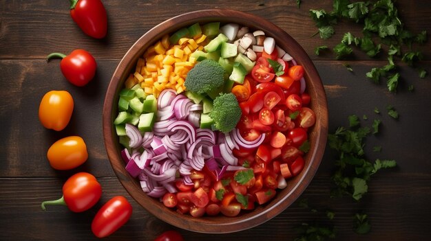 Mixed vegetables in bowl