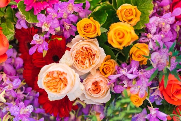 Mixed wedding flower, Multi colored floral background 