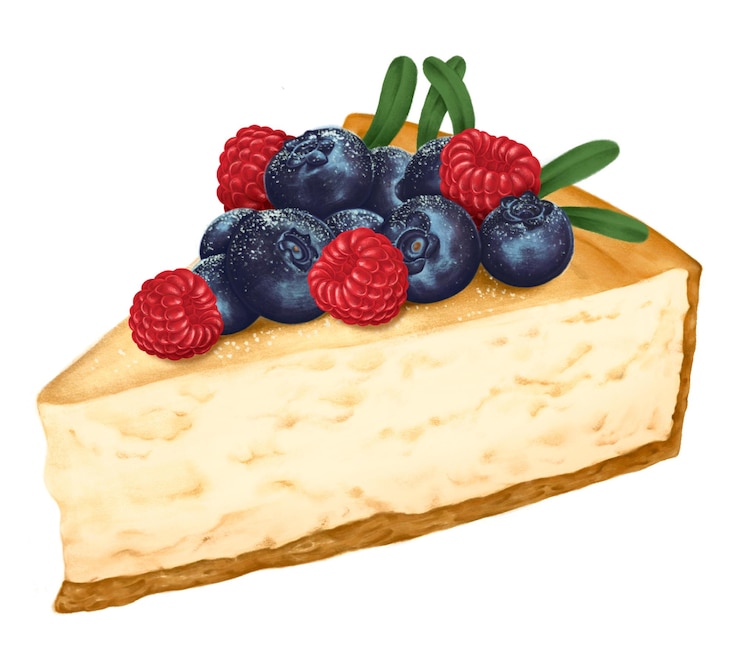 Foto mixedberry cheesecake png sticker doorzichtige achtergrond