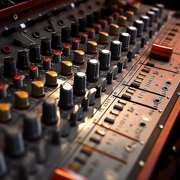 A mixing board with the word sony on it