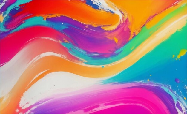 Mixtures of oil paint colorful abstract background generative ai illustration