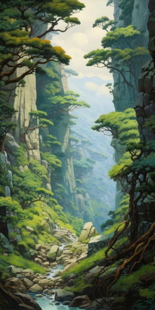 Miyazakiinspired Landscape Painting Digital Fantasy Landscapes In 8k Resolution