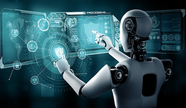Mlb ai robot using cyber security to protect information privacy
