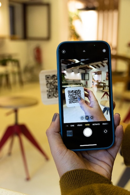 Foto mobiel fotograferen met qr