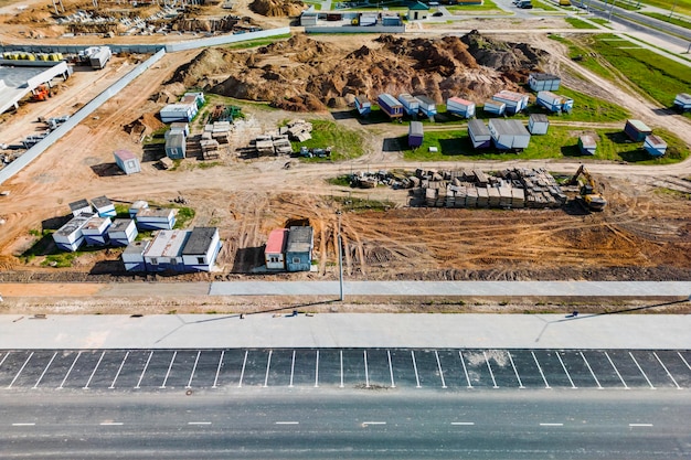 Mobiele kantoorgebouwen of containerbouwkantoor voor bouwplaats Woonstad van bouwers Tijdelijke voorziening voor het huisvesten van arbeiders