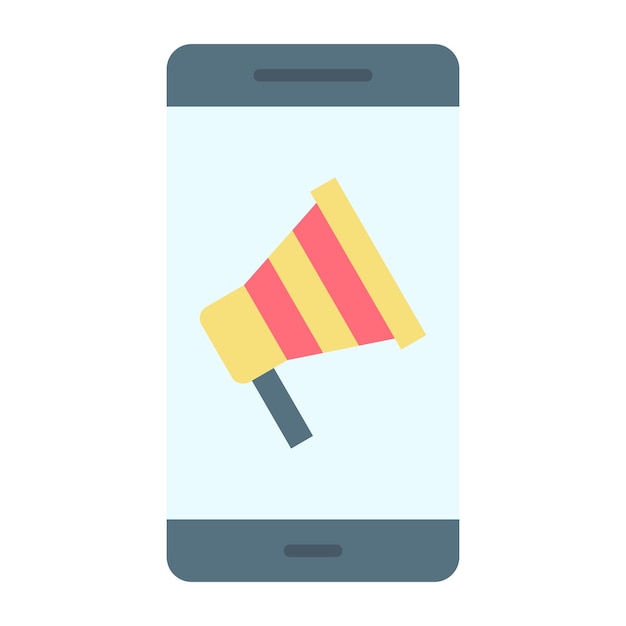 Mobiele reclame vlakke afbeelding