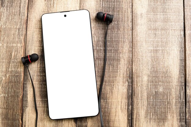 Mobiele telefoon met wit scherm leeg voor ontwerper