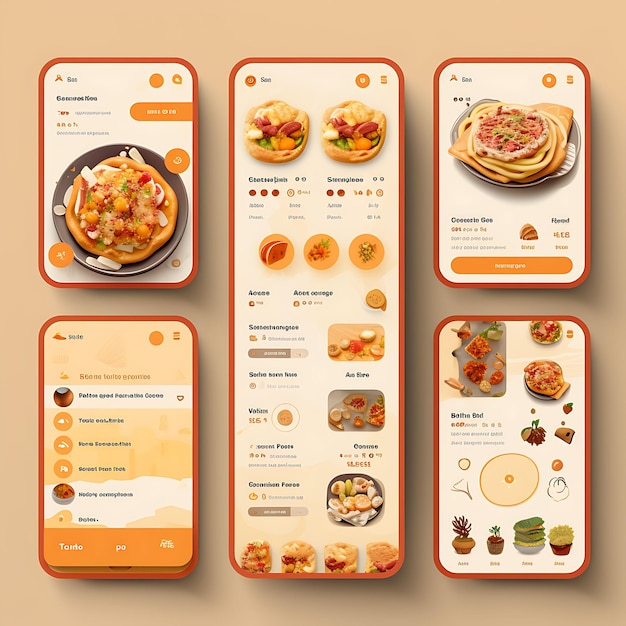 Mobile App Design of Delivery Service Food Delivery App Design Appetizing Theme W Creative Layout