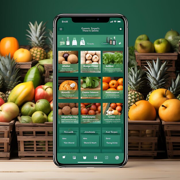 Mobile App Design of Delivery Service Grocery Delivery App Design Fresh and Vib Creative Layout